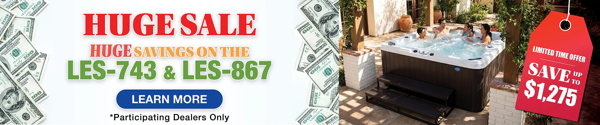 Calspas hot tub being used in a family setting - Houston