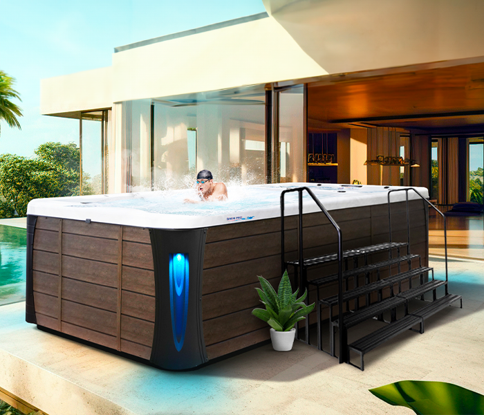 Calspas hot tub being used in a family setting - Houston